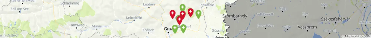 Kartenansicht für Apotheken-Notdienste in der Nähe von Anger (Weiz, Steiermark)